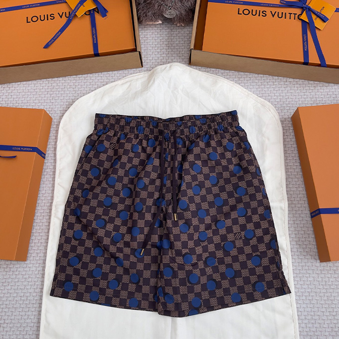 lv louis vuitton damier polka dot shorts